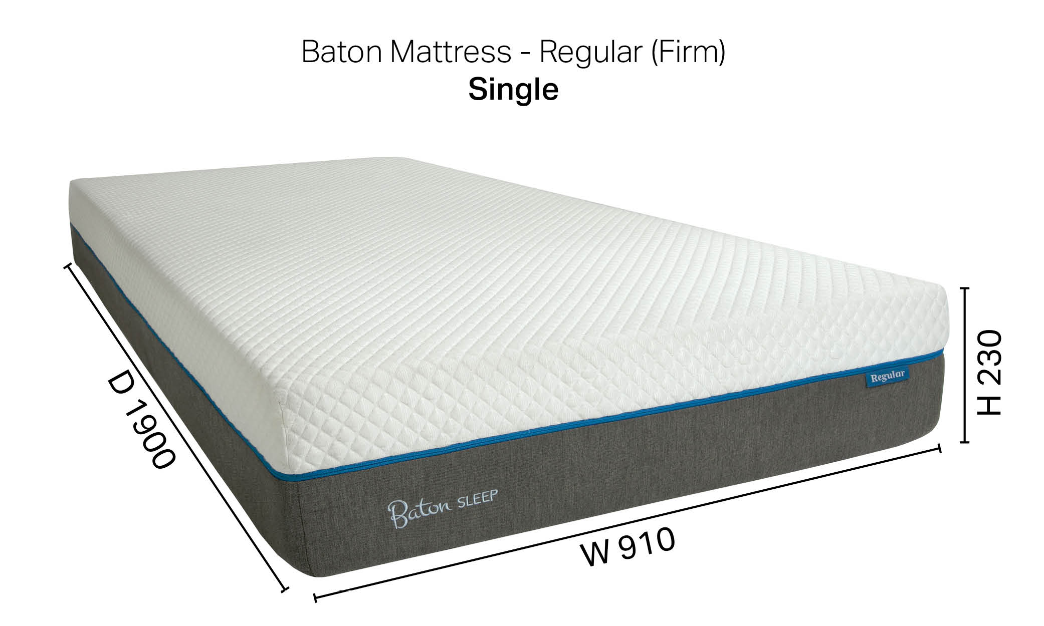 Baton Mattress - Regular (Firm) - Single